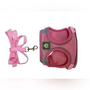 Pink Small Pet Harness and Leash Set